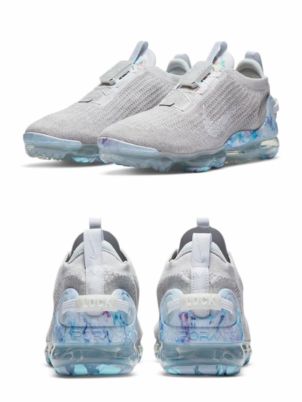NIKE WHITE AIR VAPORMAX 2020 FLYKNIT SNEAKERS - BRAND NEW IN BOX